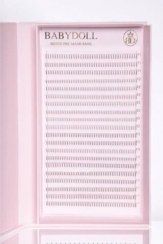 XL 3D Premade Fans Mixed Length - D Curl