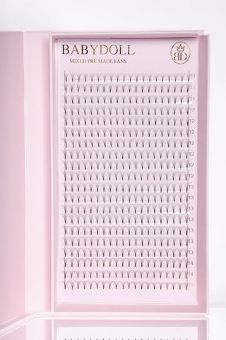 XL 5D Premade Fans Mixed Length - C Curl