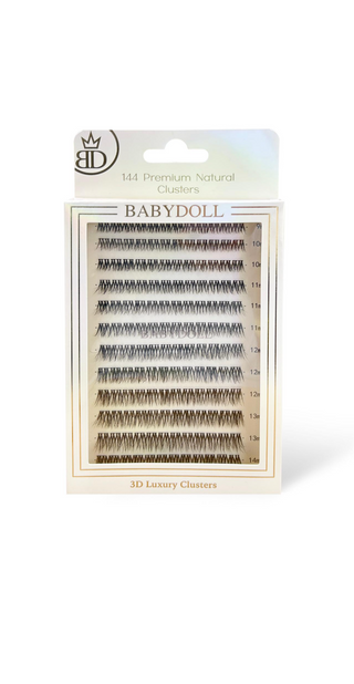 144 premium natural cluster lashes
